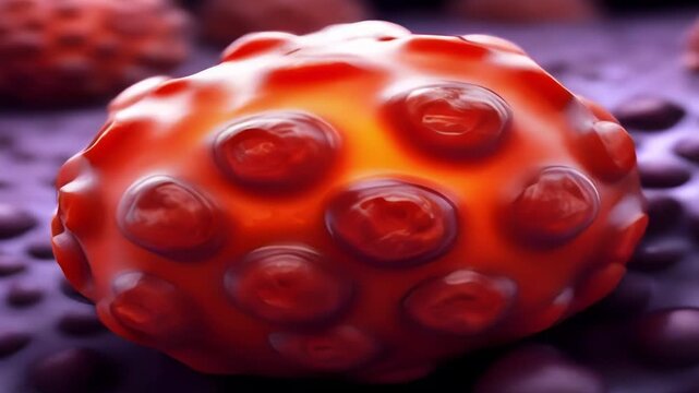 Smallpox virus close-up