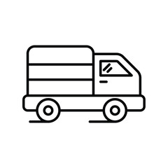 truck line icon with white background vector stock illustration