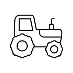 tractor line icon with white background vector stock illustration