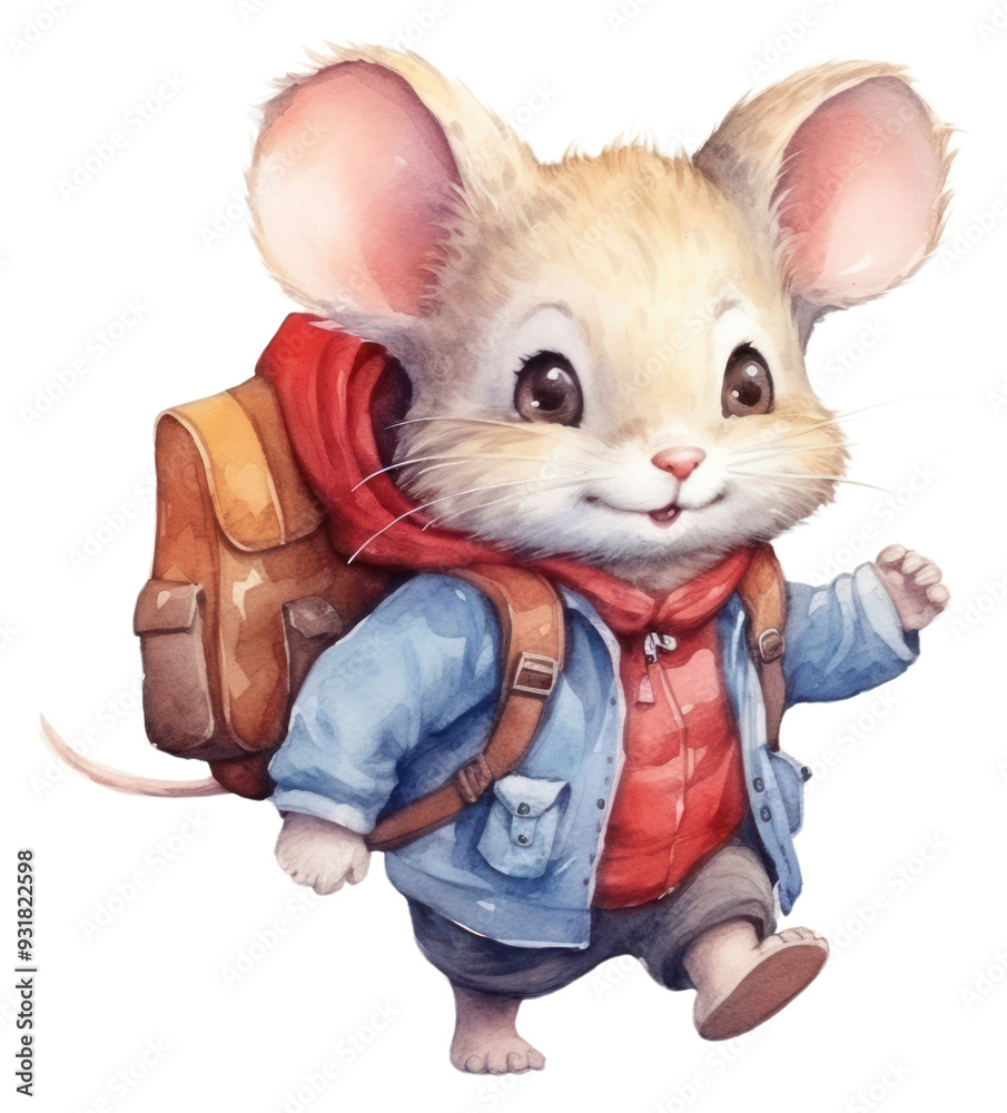 Sticker PNG Animal mouse baby rat.