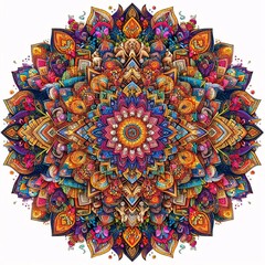 RGB colorful mandala design