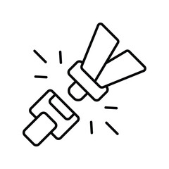 Obraz premium seat belt line icon with white background vector stock illustration