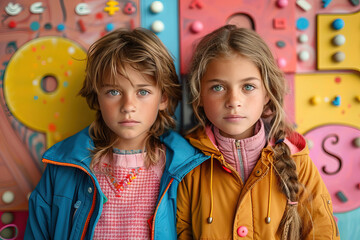 Creative kids in stylish fashion