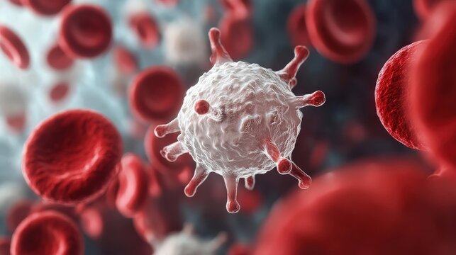 White blood cells are mobilizing to combat a bacterial infection within the bloodstream, signaling an immune response