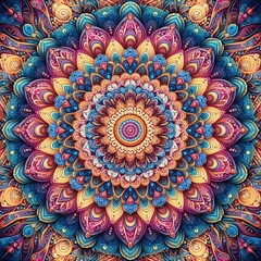 RGB colorful mandala design