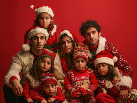 Stylish Christmas family celebration