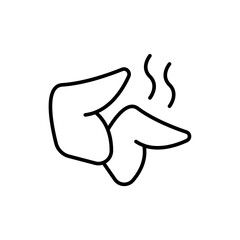 Smoked chicken outline icons, minimalist vector illustration ,simple transparent graphic element .Isolated on white background