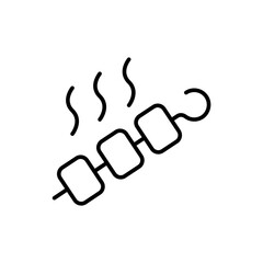 Obraz premium Barbeque outline icons, minimalist vector illustration ,simple transparent graphic element .Isolated on white background