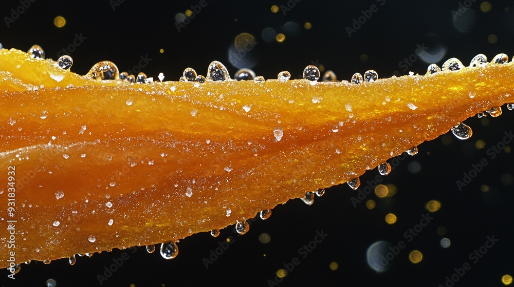 Aufkleber a detailed macro shot of a single french fry with visible salt crystals and crisp edges against a da