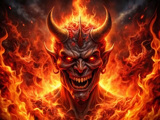 Hellfire and Brimstone: Blazing, infernal, molten, red, demonic destruction