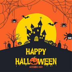 31 october happy halloween horror background