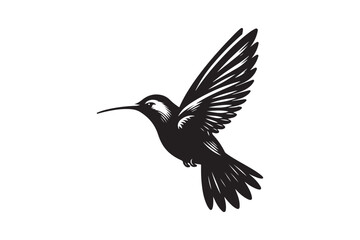 Hummingbird silhouette vector illustration
