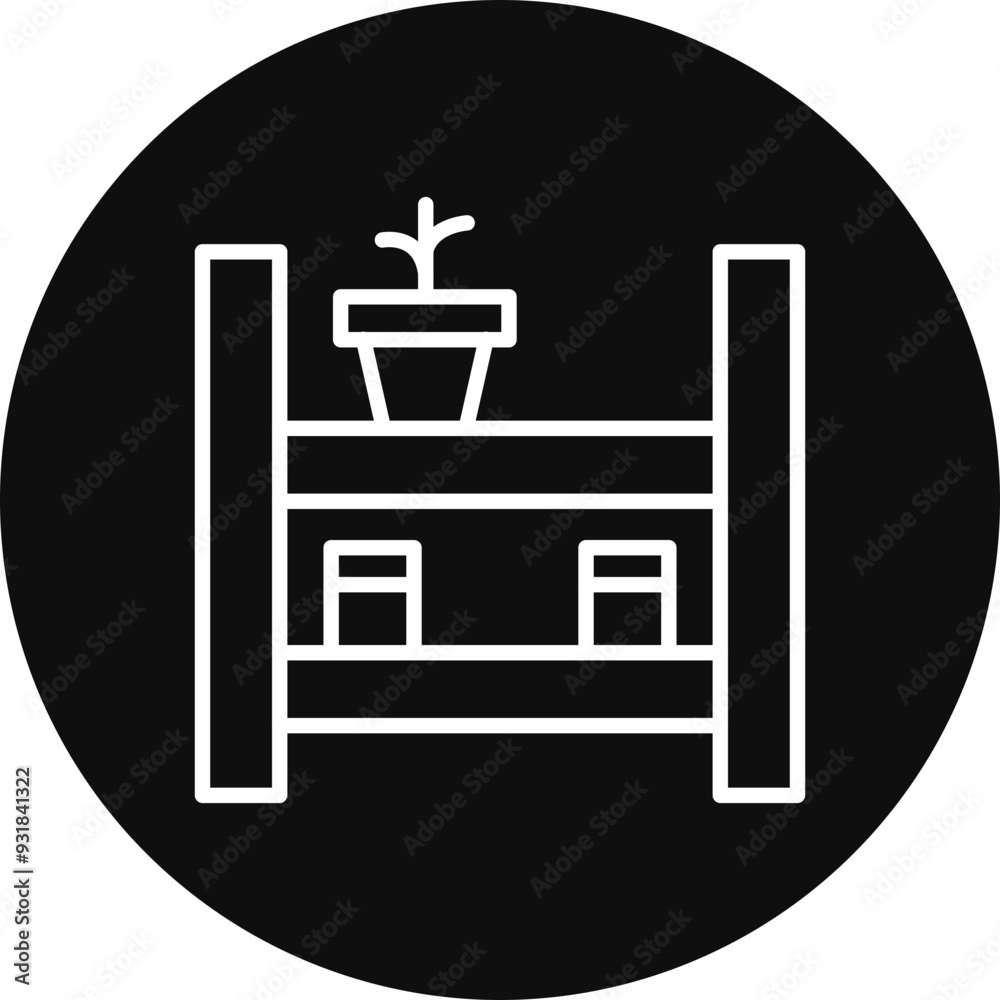 Wall mural shelves vector icon design