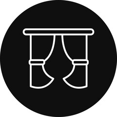Curtains Vector Icon Design