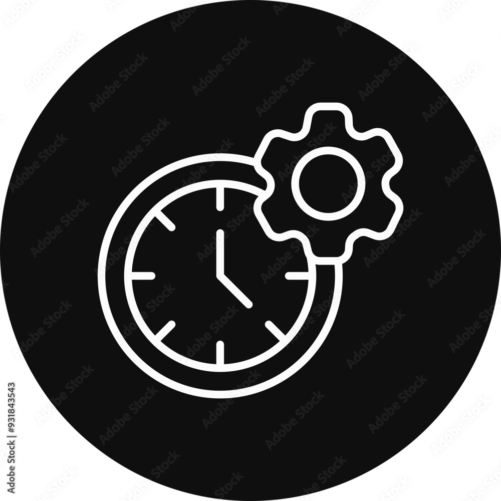 Poster time management vector icon design