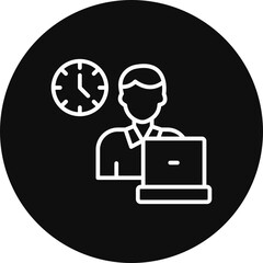 Workaholic Vector Icon Design