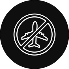 No Travelling Vector Icon Design