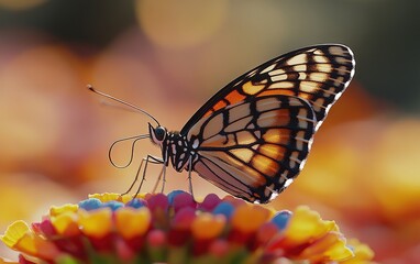 Fototapeta premium butterfly on a flower 