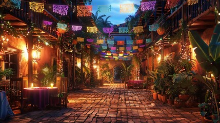 Obraz premium Celebrating Hispanic Heritage Festive Decorations to Serve