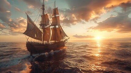 Obraz premium Celebrating legacy of Christopher Columbus through history