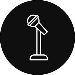 Mic Stand Vector Icon Design