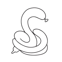 Inflatable snake made of twisted balloons. Symbol of 2025. Design element for greeting card, invitation card, print, flyer, banner.