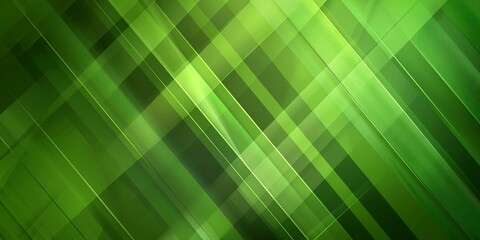 Geometric Green Background with Diagonal Stripes and Gradients