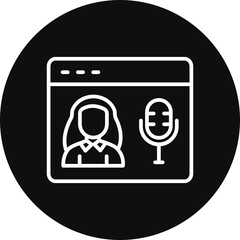 Webcast Vector Icon Design
