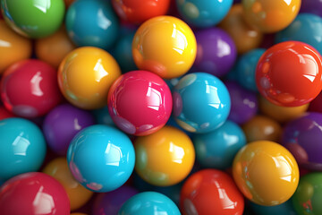 different colors of ball background for posting and status generated by AI