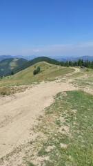 mountains in summer, carpathians, beautiful view of mountains and houses in mountains, countryside