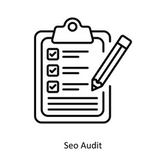 Seo Auditvector filled outline Icon Design illustration. Smart Home and Technology Symbol on White background EPS 10 File