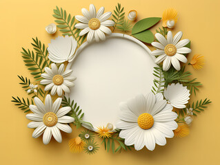 Fototapeta premium Amazing Top view of floral concept with copy space