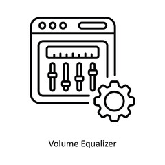 Volume Equalizer vector filled outline Icon Design illustration. Smart Home and Technology Symbol on White background EPS 10 File