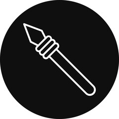 Javelin Spear Vector Icon Design