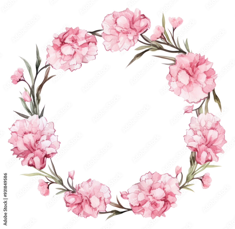 Poster png carnation wreath frame blossom flower plant.