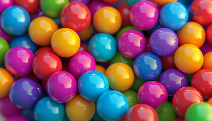 different colors of ball background for posting and status generated by AI