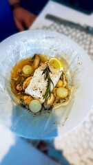 delicious halibut dinner