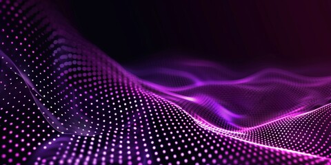Abstract background made of halftone dots and curved lines in dark purple colors