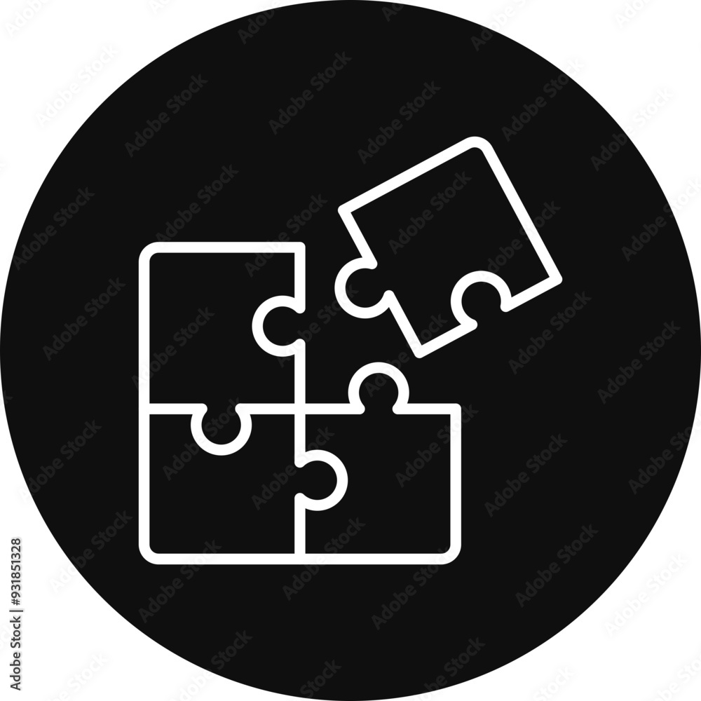 Canvas Prints puzzle vector icon design