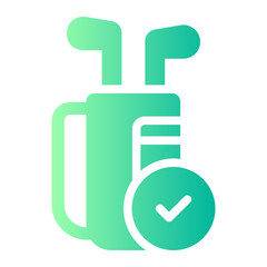 golf bag gradient icon