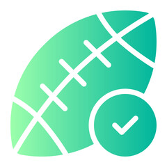 Fototapeta premium rugby gradient icon