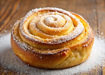 Fototapeta premium Scrumptious Sugar Symphony: Crispy exterior, gooey center, swirl pattern, sweet