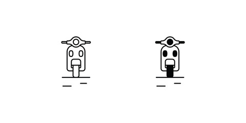 scooter set icon with white background vector stock illustration