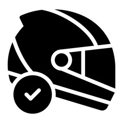 helmet glyph icon