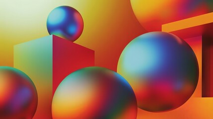 digital angular retro geometric minimalism 3d gradient concert poster serif