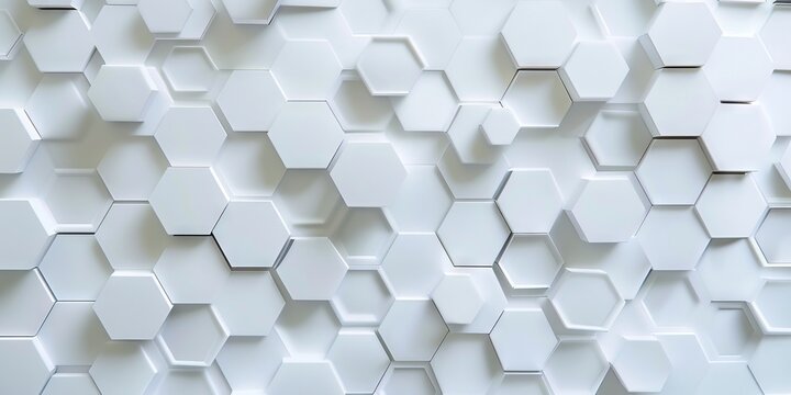 white abstract background with hexagon pattern