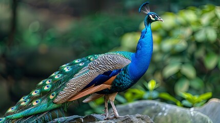 Obraz premium Beautiful peacock bird