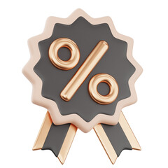 3D Black Friday Promotion Gift Megaphone Discount Flash Sale Bell Cashier Badge