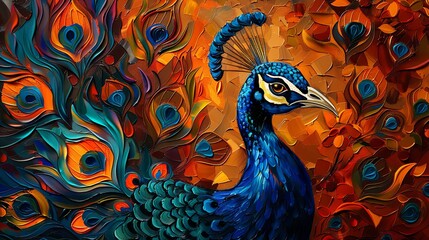 Fototapeta premium Beautiful peacock bird