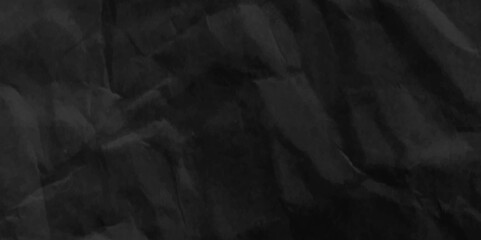 Fototapeta premium Vector Dark black crumpled old paper background. black cracked texture. Torn crumpled black paper background. Abstract black fabric cloth wave or wavy folds texture material. craft wrinkly paper .